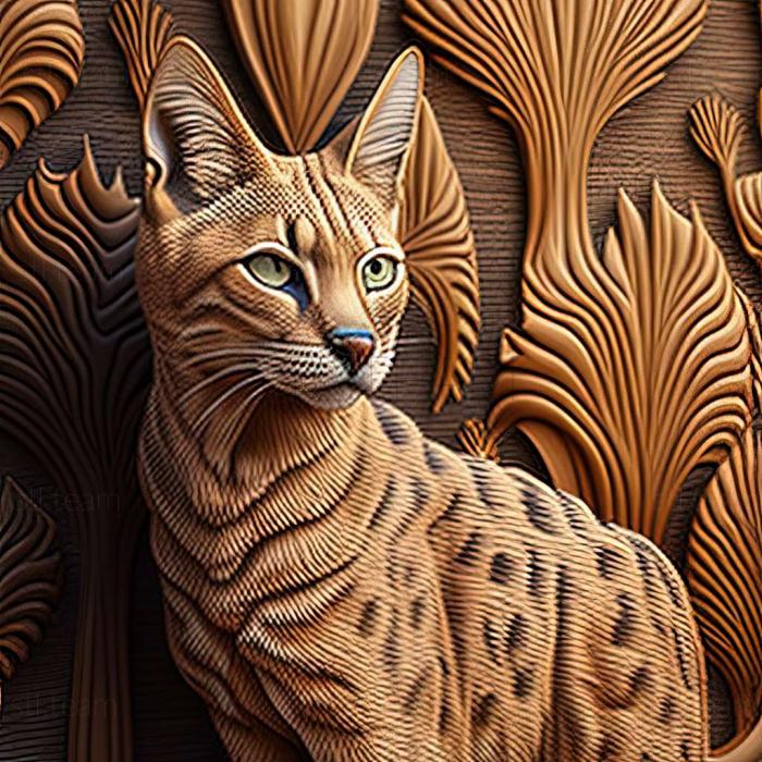 3D model Savannah cat (STL)